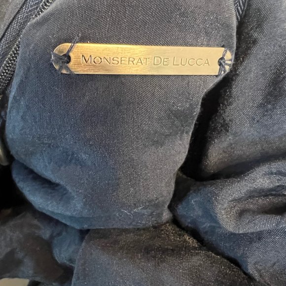 Monserat De Lucca Blue Macrame Boho Handbag Purse - Picture 2 of 5